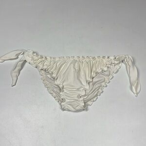 Calzedonia Womens White Tie Size Bikini Bottoms Size Large L